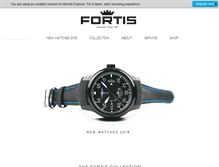 Tablet Screenshot of fortis-swiss.com